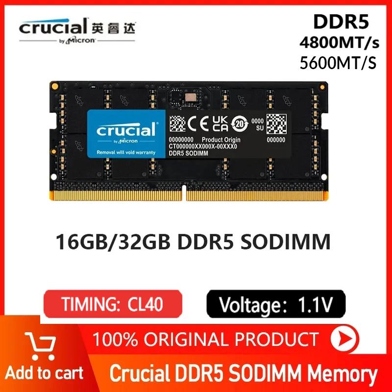 Ʈ ǻͿ Crucial DDR5 Ʈ RAM,   Ƽ HP ޸ ƽ, 16GB, 24GB, 32GB, 48GB, 5600MHz, 4800MHz, SODIMM
